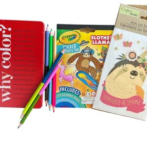 NWT Color Me Happy 🦥🦙Activity Set